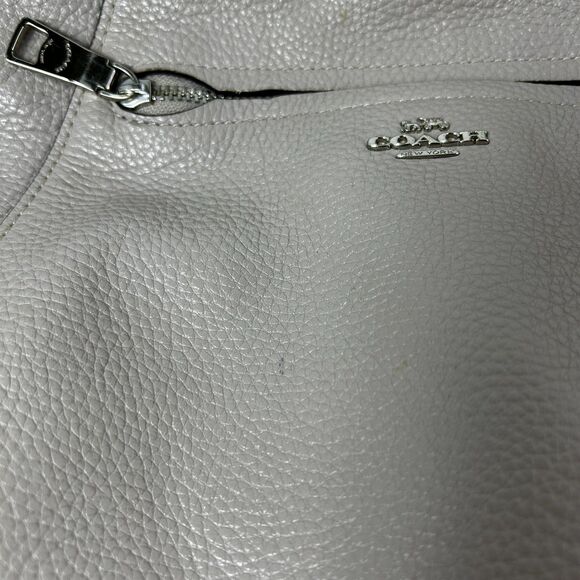 Coach Prairie Beige Taupe Pebble Leather Satchel Handbag #79997 - Picture 10 of 13